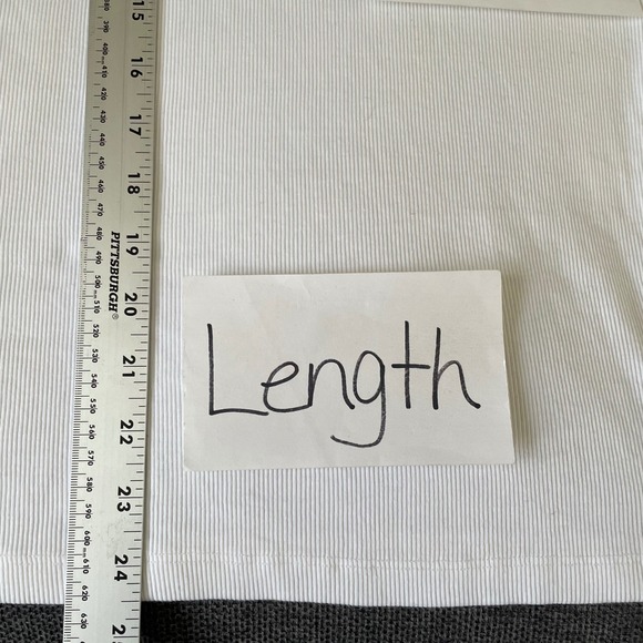 Vintage Bebe Sport Ribbed Tank Top White Blue Y2K McBling NWT Large USA Made - Picture 12 of 12